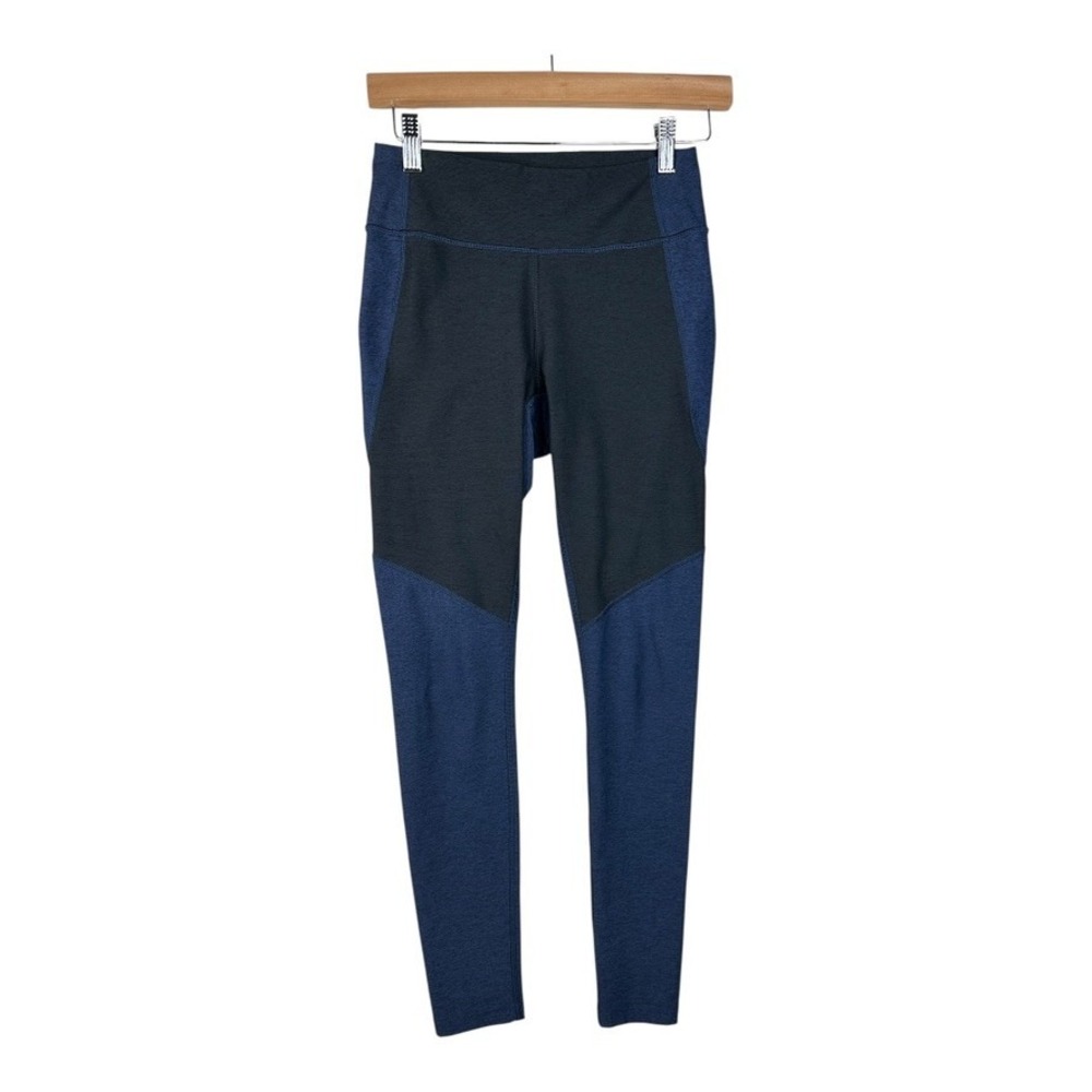 Outdoor Voices Women's TechSweat Two Tone 7/8 Leggings Size Small Blue Black